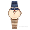 Relógios femininos da moda REWARD 21010 com mostrador de combinação de cores Relógio de quartzo impermeável para senhoras em aço inoxidável.